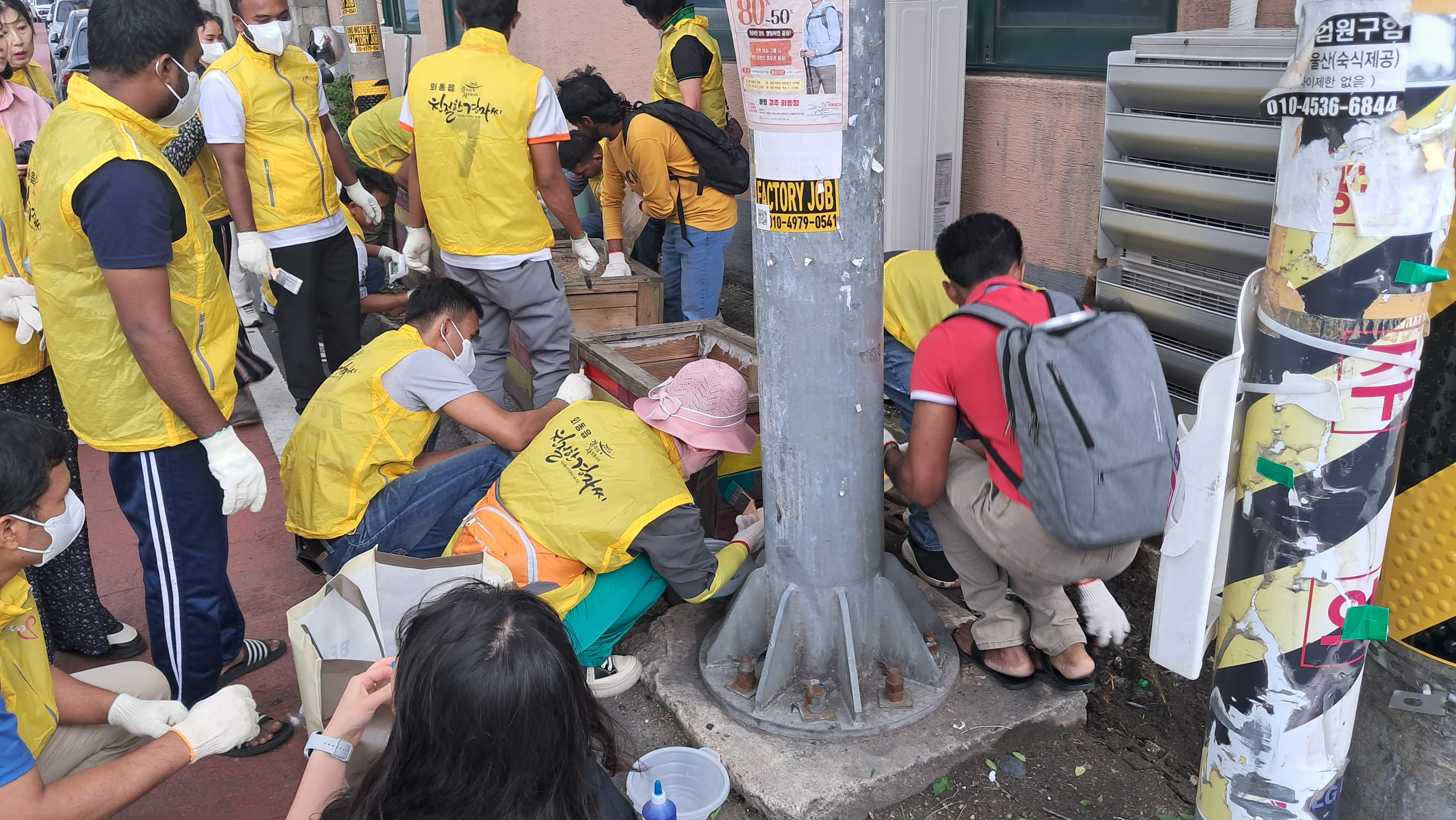 9월 화단 페인트칠 봉사활동